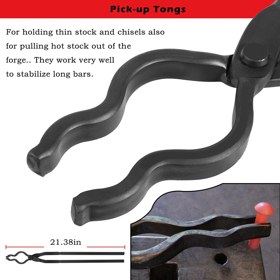 8Pcs Knife Making Tong Expert Replacement Tongs Blacksmith Starter Tool Hook Jig