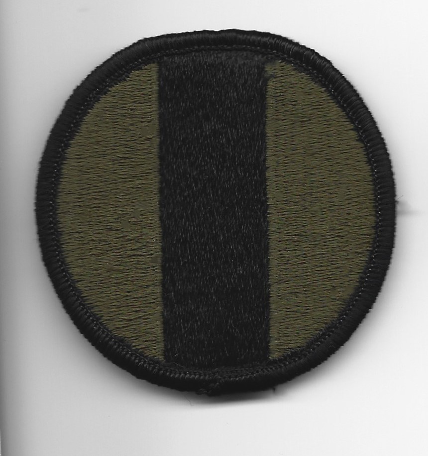 US Army Patch Ground Forces Subdued Uniform Insignia USA Olive Green and Black