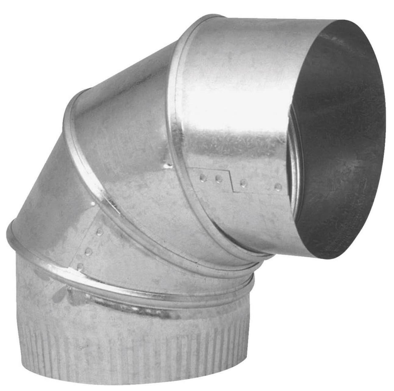 United States HDW GV1329-C 7" Adjustable 30GA Furnace Elbow