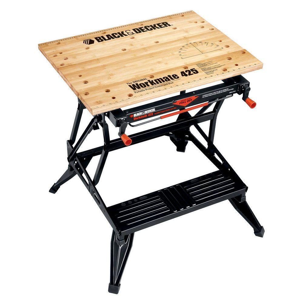 Workbench 30 in Folding and Vise Portable Workmate 425 Garage Storage