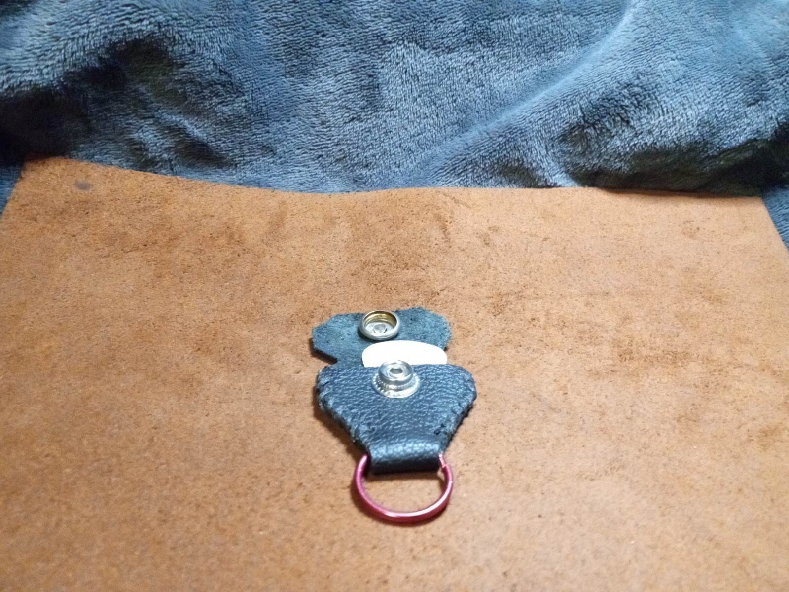 Leather Guitar Pick Holder Keychain (handmade)