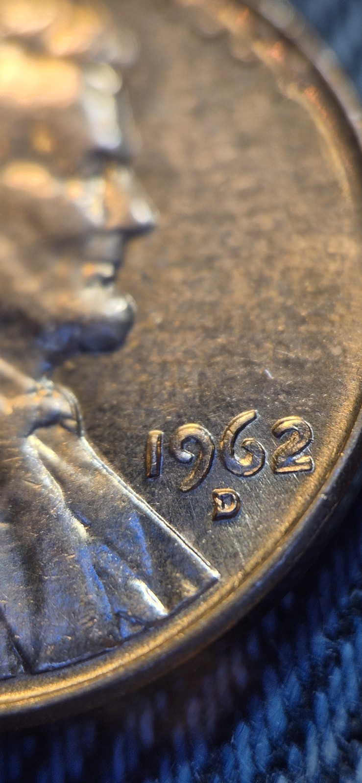 SINGLES of 1962-D RD Unc Lincoln Cent