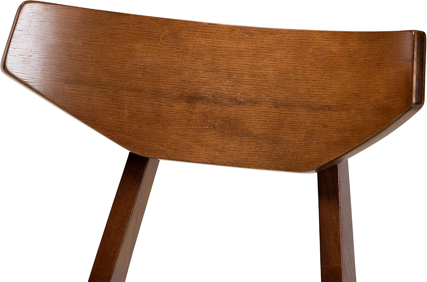 Lois Mid-Century Modern Transitional Light Grey Fabric Upholstered and Walnut Br