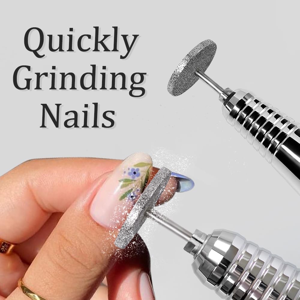 Sanding Disc Nail Drill Bits Electric Foot File for Nails Silver