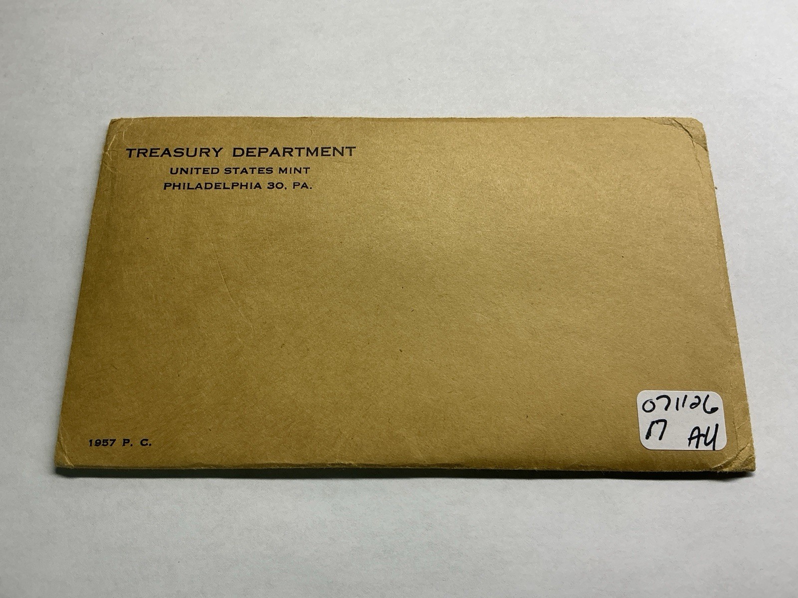 1957 Unopened US Mint Silver Proof Set in Flat Pack Envelope 071126 17au