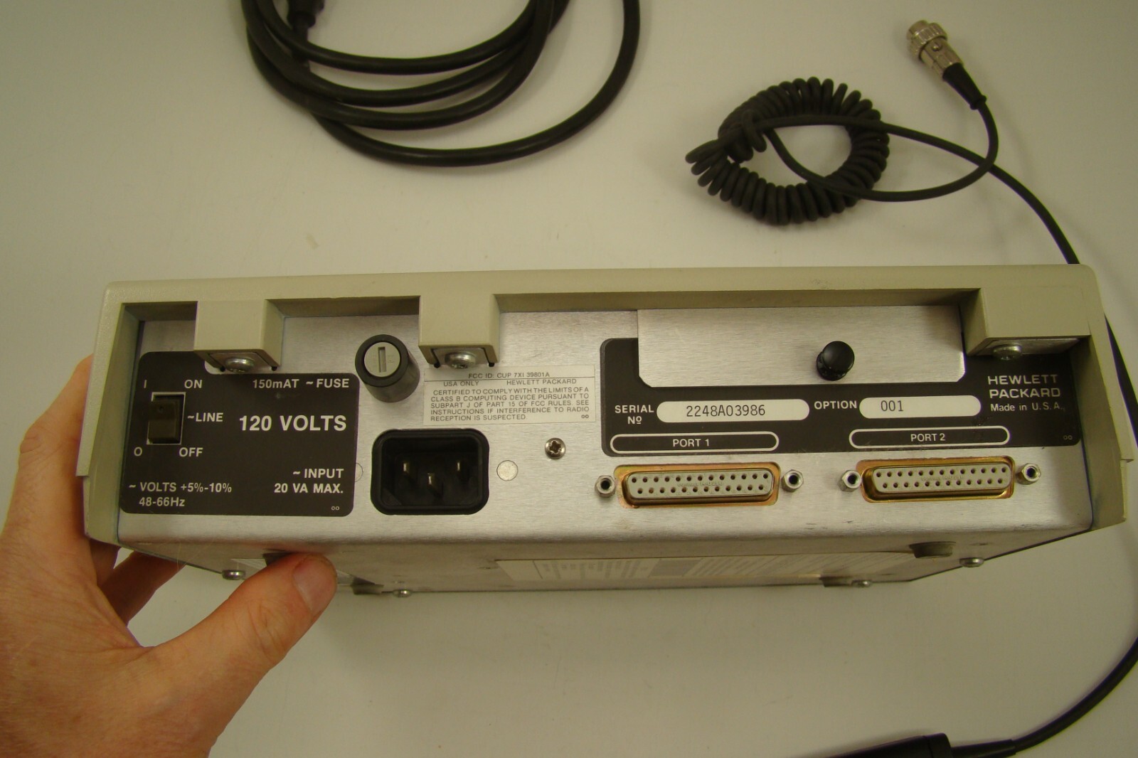 Vintage HP 39801A programmable bar code scanner