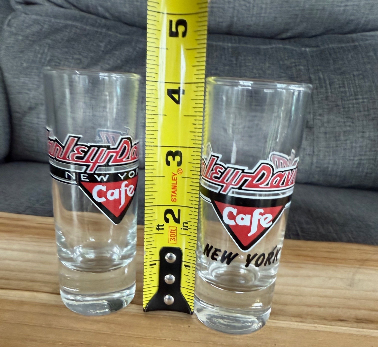 Harley Davidson shot glasses (2) 4 inches