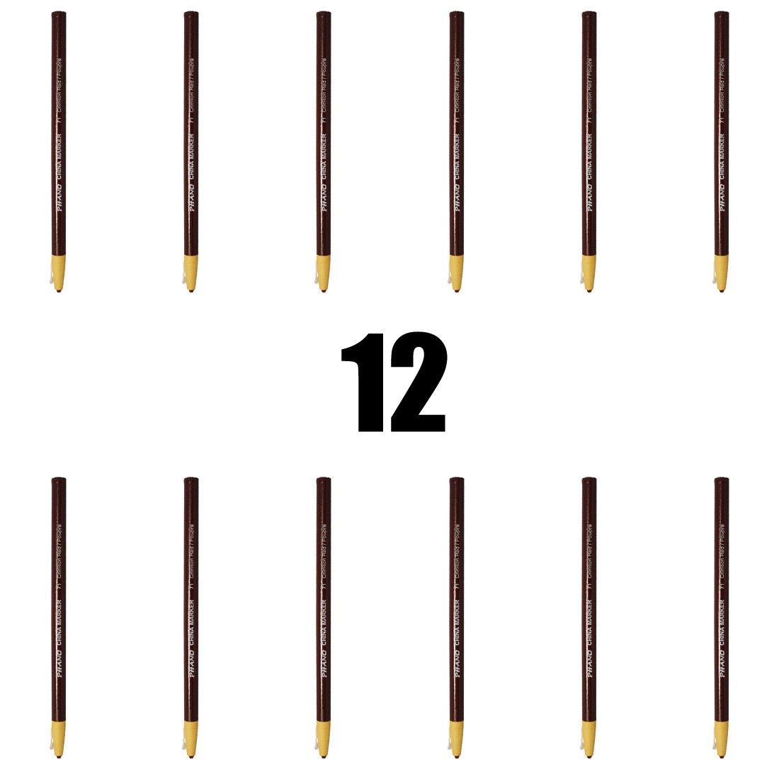 Crimson China Markers – 12 Pack