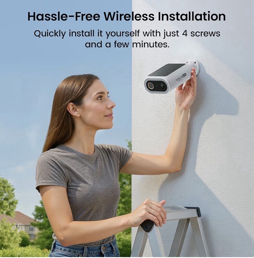 aosu SolarCam P1 Max, 4K Solar Security Camera