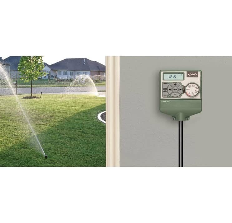 Indoor Sprinkler Controller 4 Zone 24VAC Dual Program Easy Dial Irrigation Timer