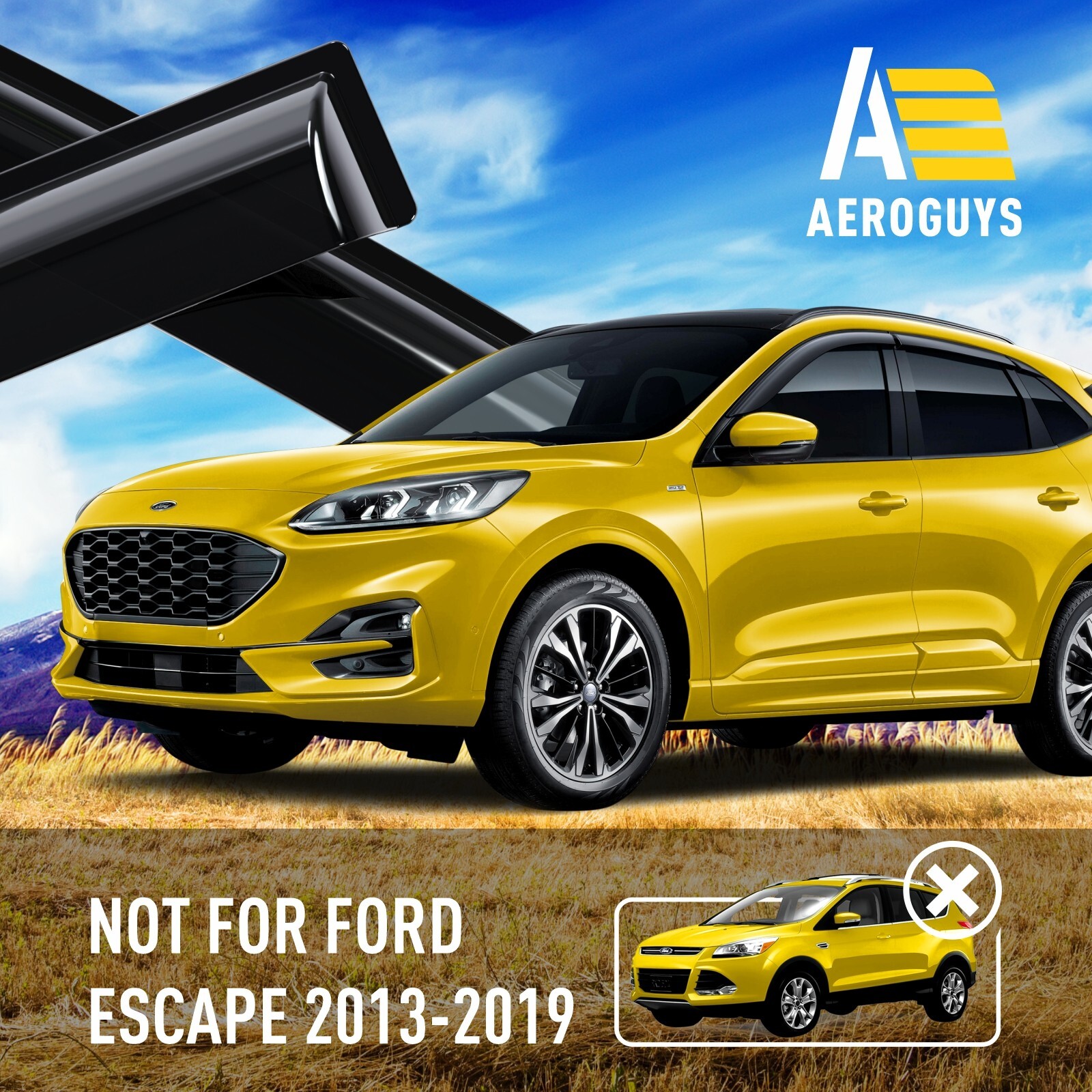 Rain Guards Vent Visors Shade for 2020-2024 Ford Escape