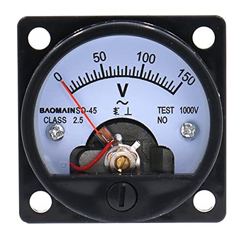 Medidor De Panel De Dial Analogico Voltimetro Calibre So-45 Ca 0-150 V Redondo