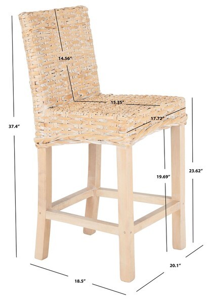 Safavieh TOBIE RATTAN COUNTER STOOL, Reduced Price 2172782613 BST6501D