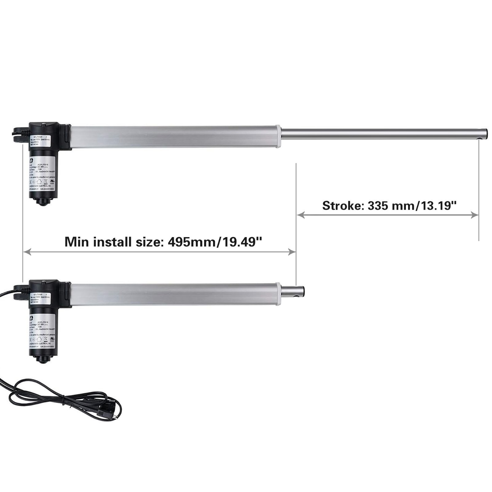 Power Recliner Lift Chair Kaidi Motor Linear Actuator Model KDYJT018 KDYJT018-51