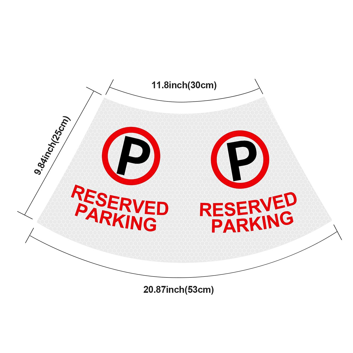 2 Pack Reserved Parking Bright Reflective Collars Sleeve, Cone Message Stickers