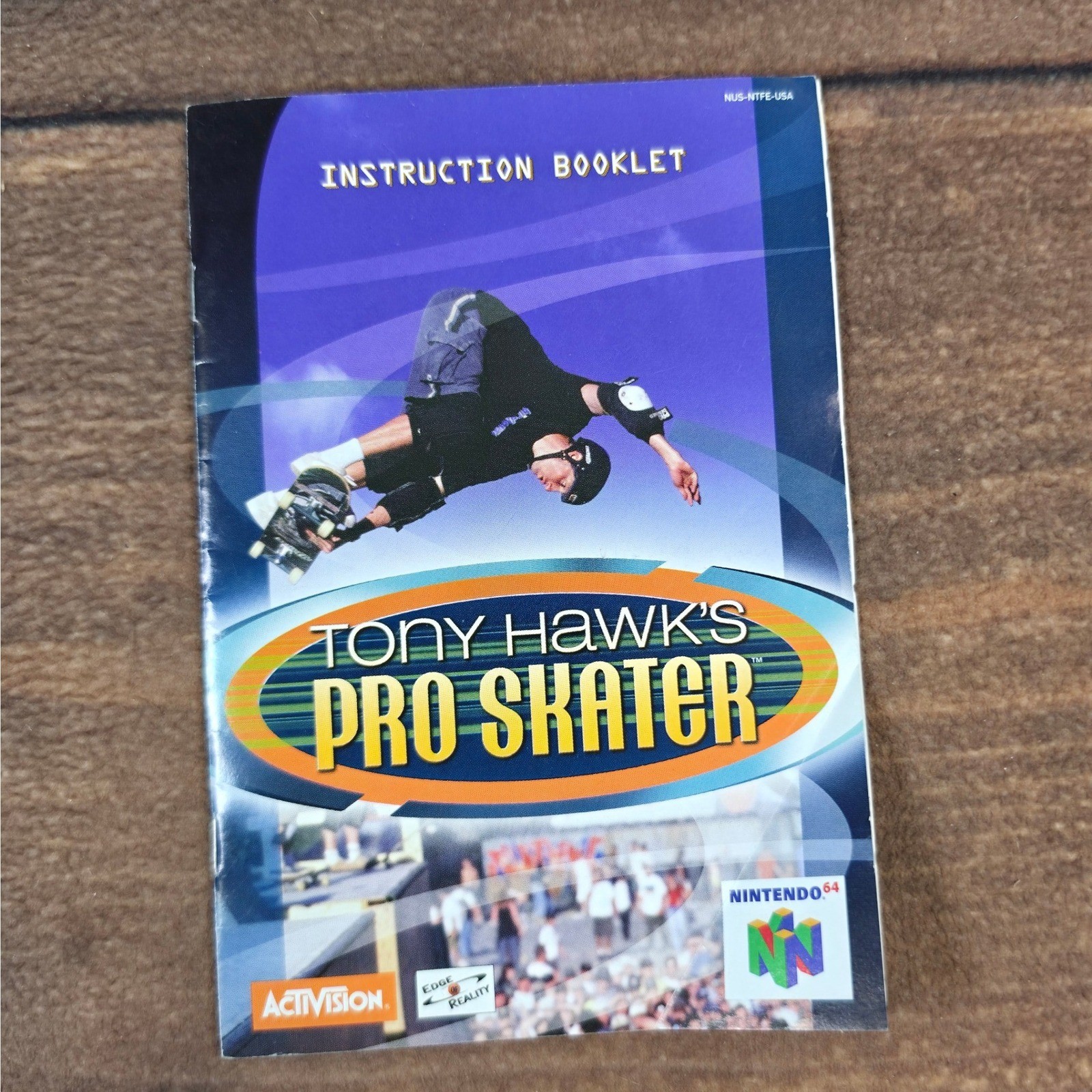 Nintendo Tony Hawk's Pro Skater Manual N64 One Size Blue NUS-NTFE-USA Booklet
