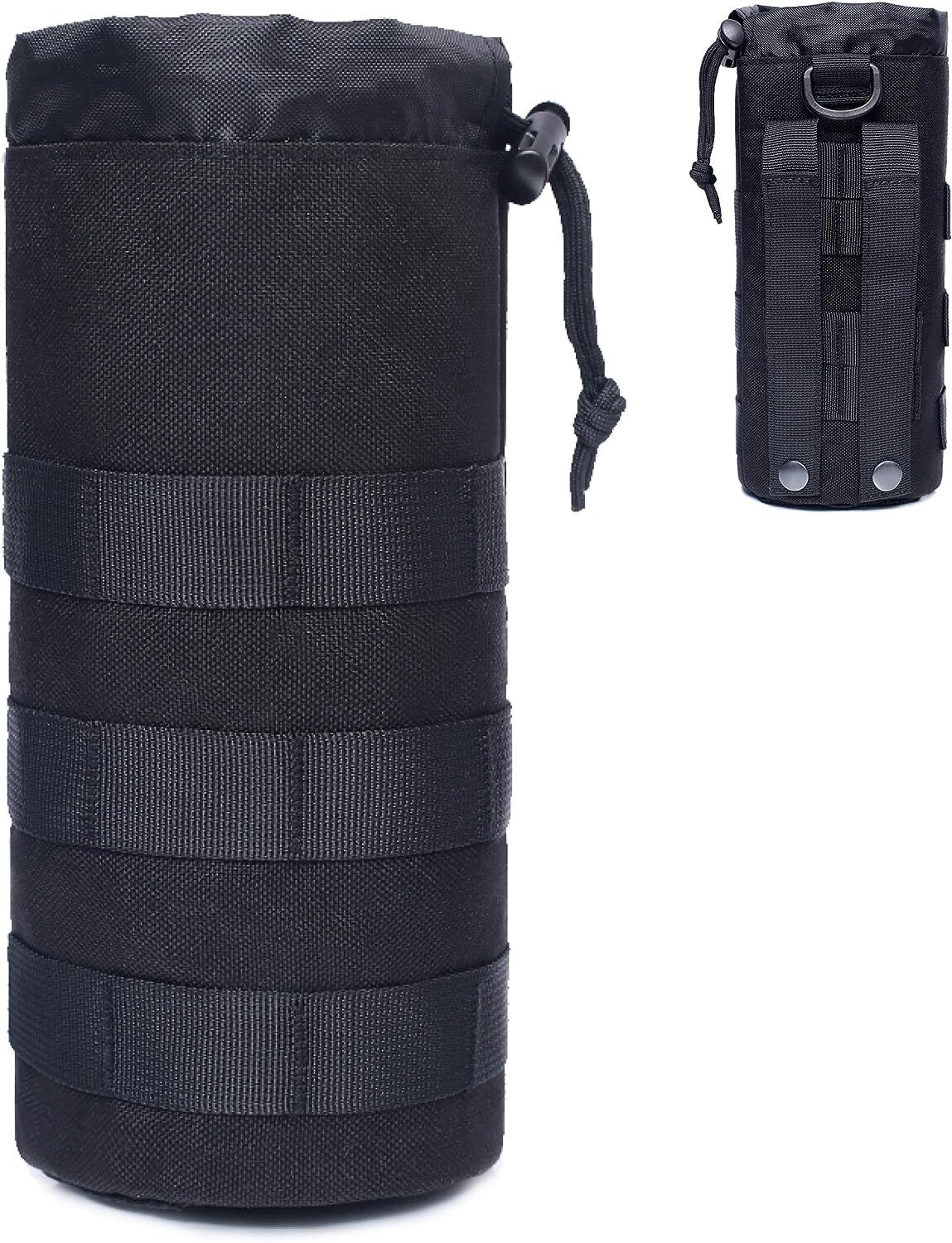 Tactical Molle Water Bottles Pouch Military Drawstring Water Bottle Holder Bag