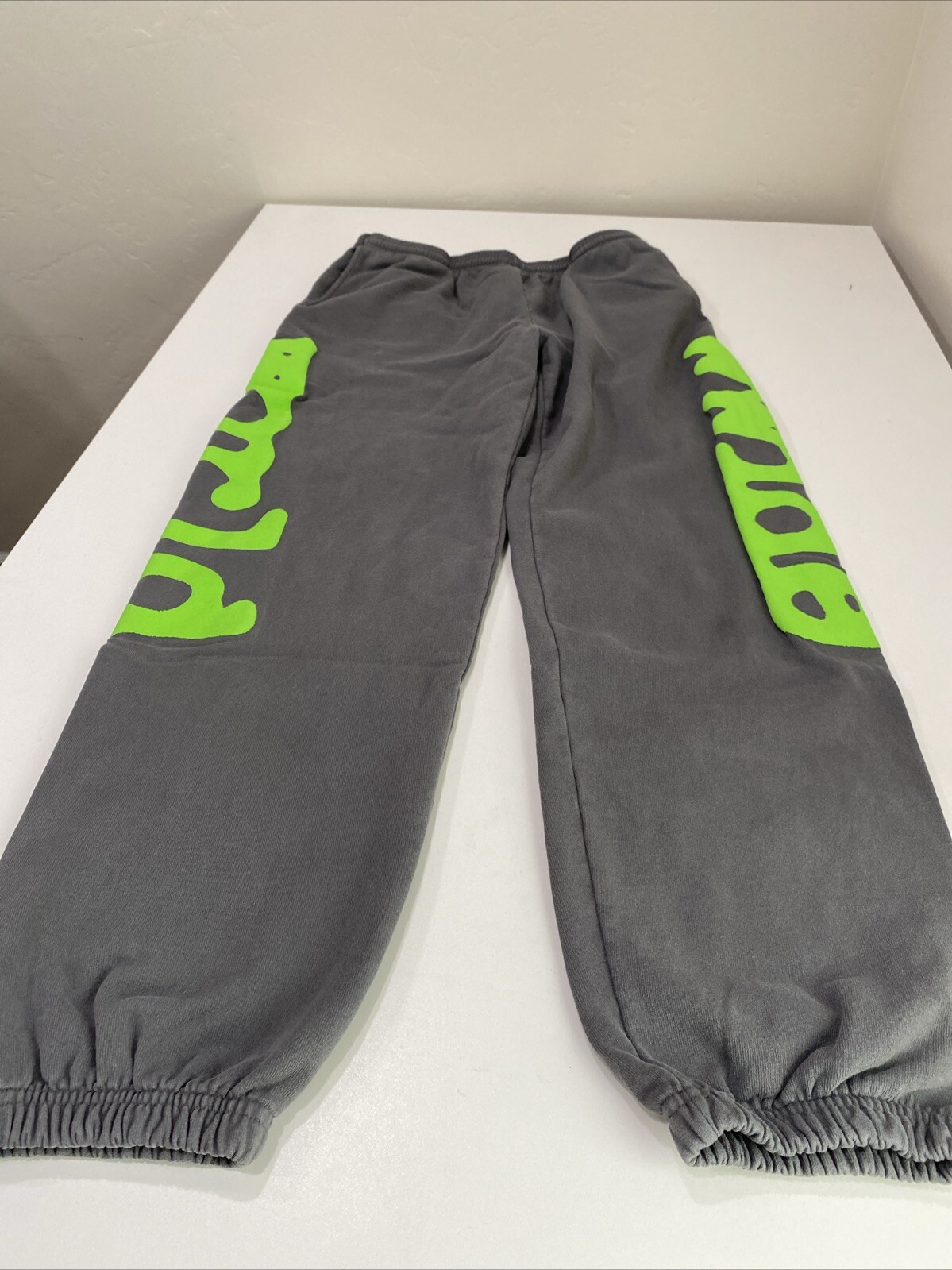 Sp5der Beluga Sweatpants Grey & Green Size M