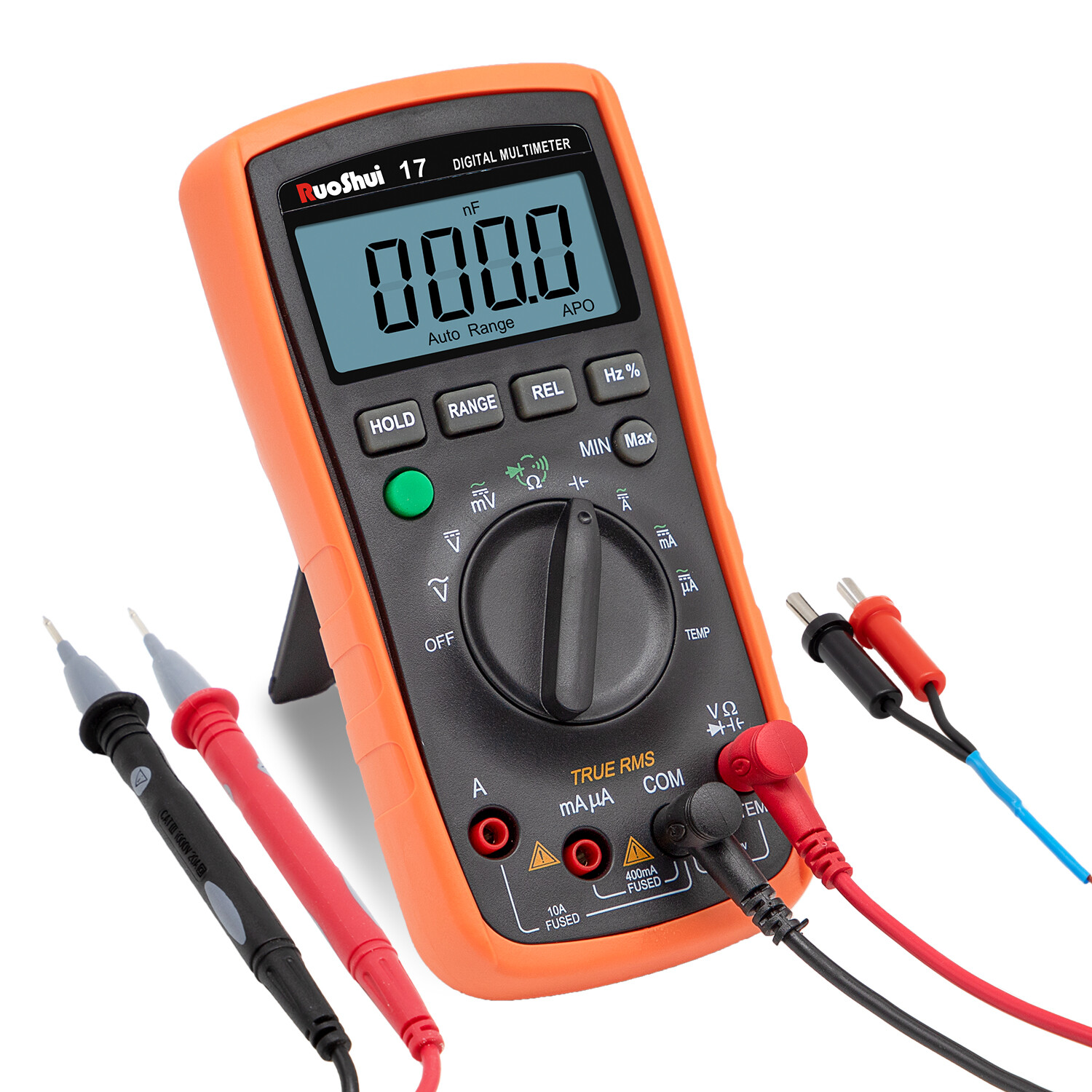 Digital Multimeter Voltmeter Ammeter Ohmmeter Volt AC DC Tester Leads Meter