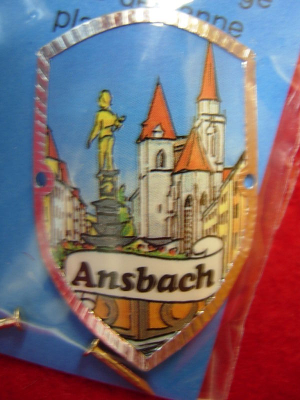 Ansbach new shield mount badge stocknagel hiking medallion G9928