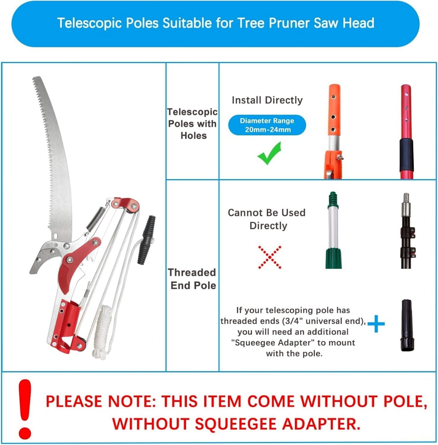 Extendable Tree Pruner Saw,High-Altitude Branches Trimmer Pruning Multicolor