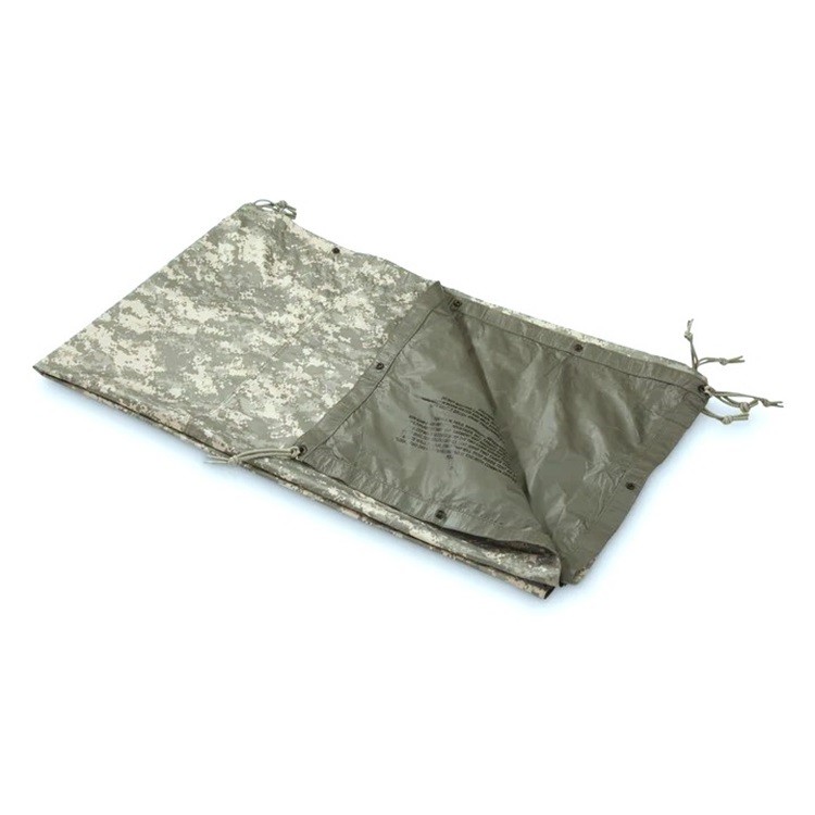 USGI Reversible Green Field Tarp ACU 90 x 80 Ground Tarpaulin Shelter GOOD