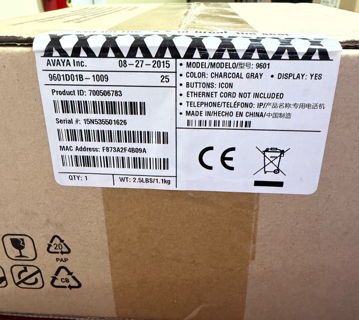 NEW SEALED - Avaya IP Office 500 9601 700506783 IP VOIP POE Display Telephone