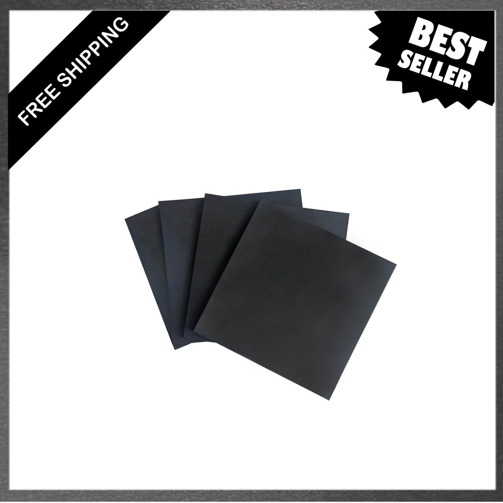 Anti Vibration Pads 1/4 Inch Thick Neoprene Rubber Blocks for Shock Absorption