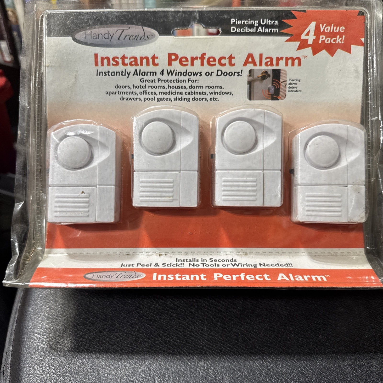Instant Alarm 4 Count Value Pack for Doors Windows etc Peel & Stick