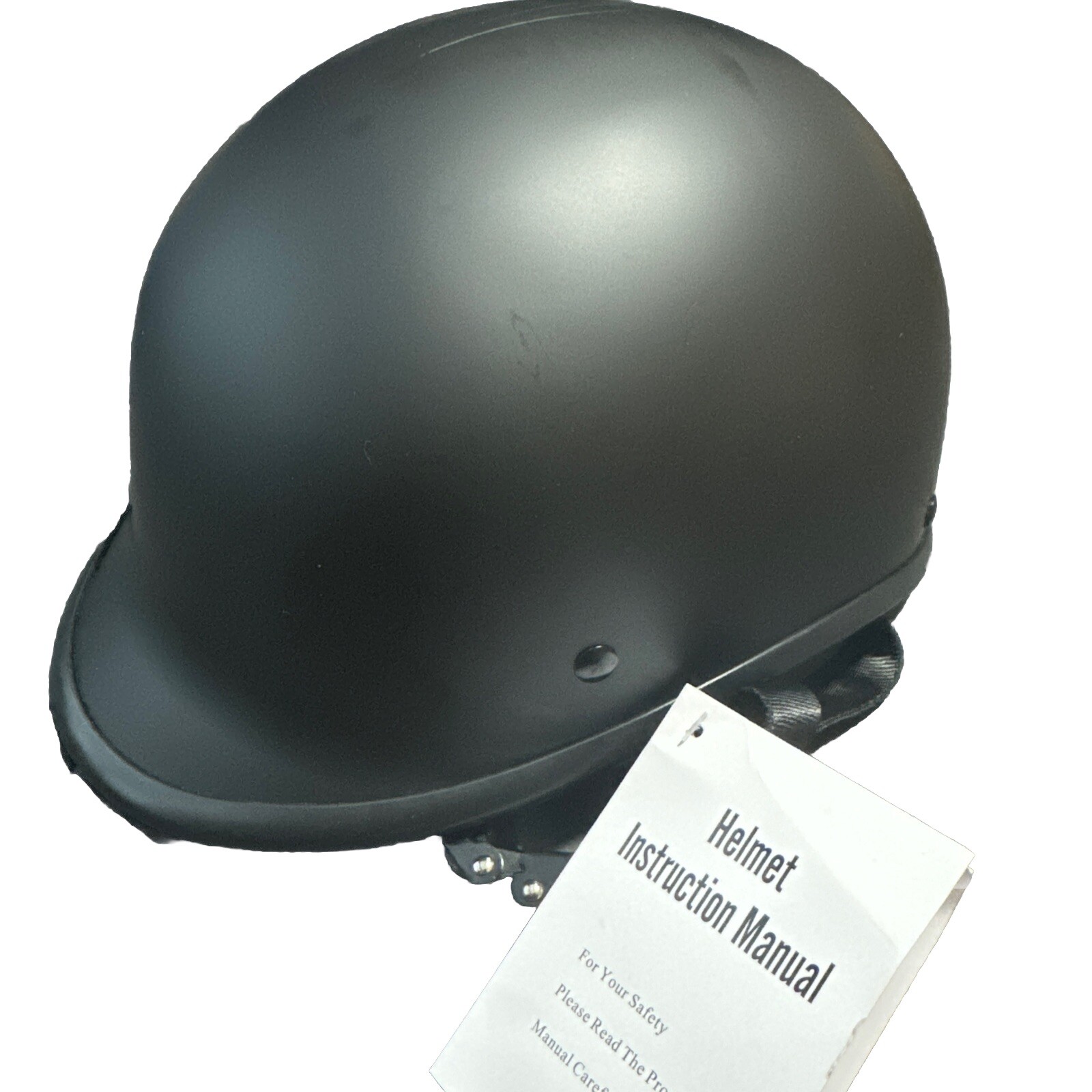 Motorcycle Helmet DOT FMVSS No. 218- Medium Black - New