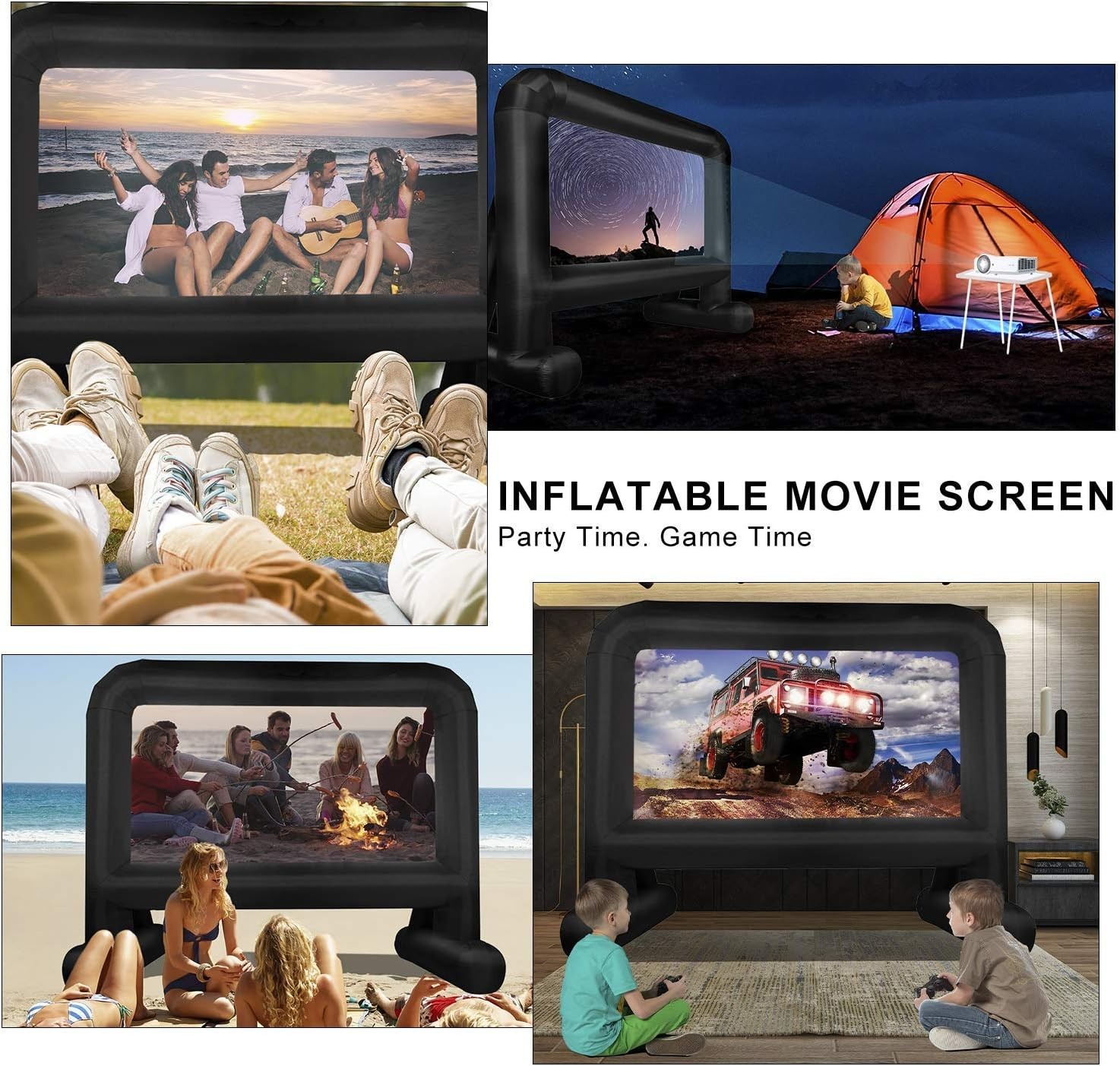 14 Ft Inflatable Outdoor Movie Screen Front Rear Projection Polyester