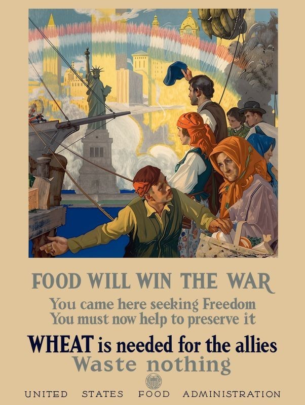 World War One - Food Will Win the War! NEW Sign 18x24" USA STEEL
