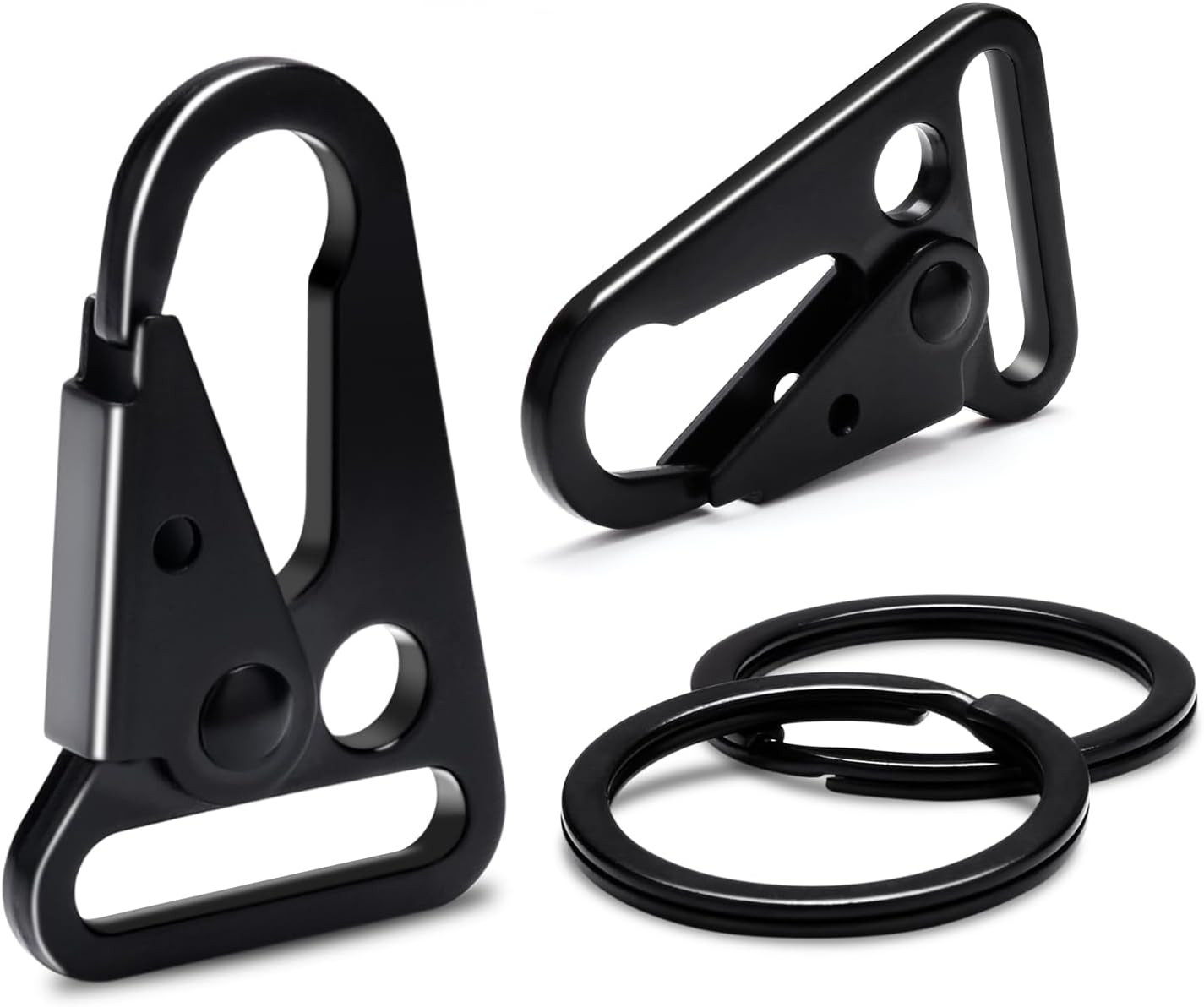 12 Sets Tactical Snap Hook 1-Inch Car Keys Chain Clip Heavy Duty Keychain Attach