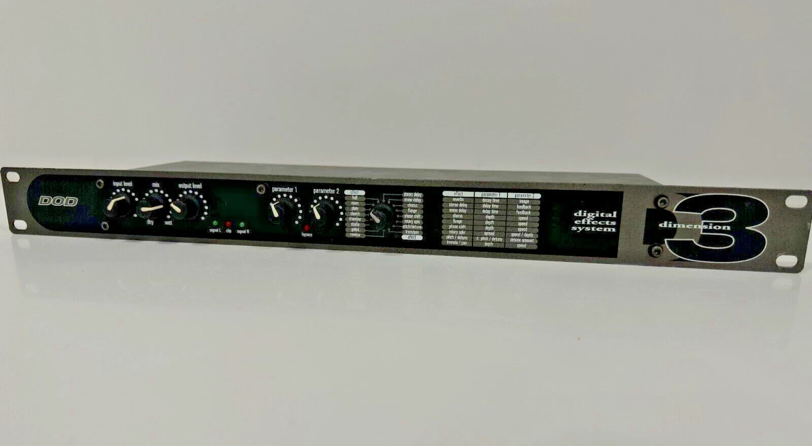 DOD D3 Dimension 3 Stereo Multi-Effect Rackmount  Works Great RARE!