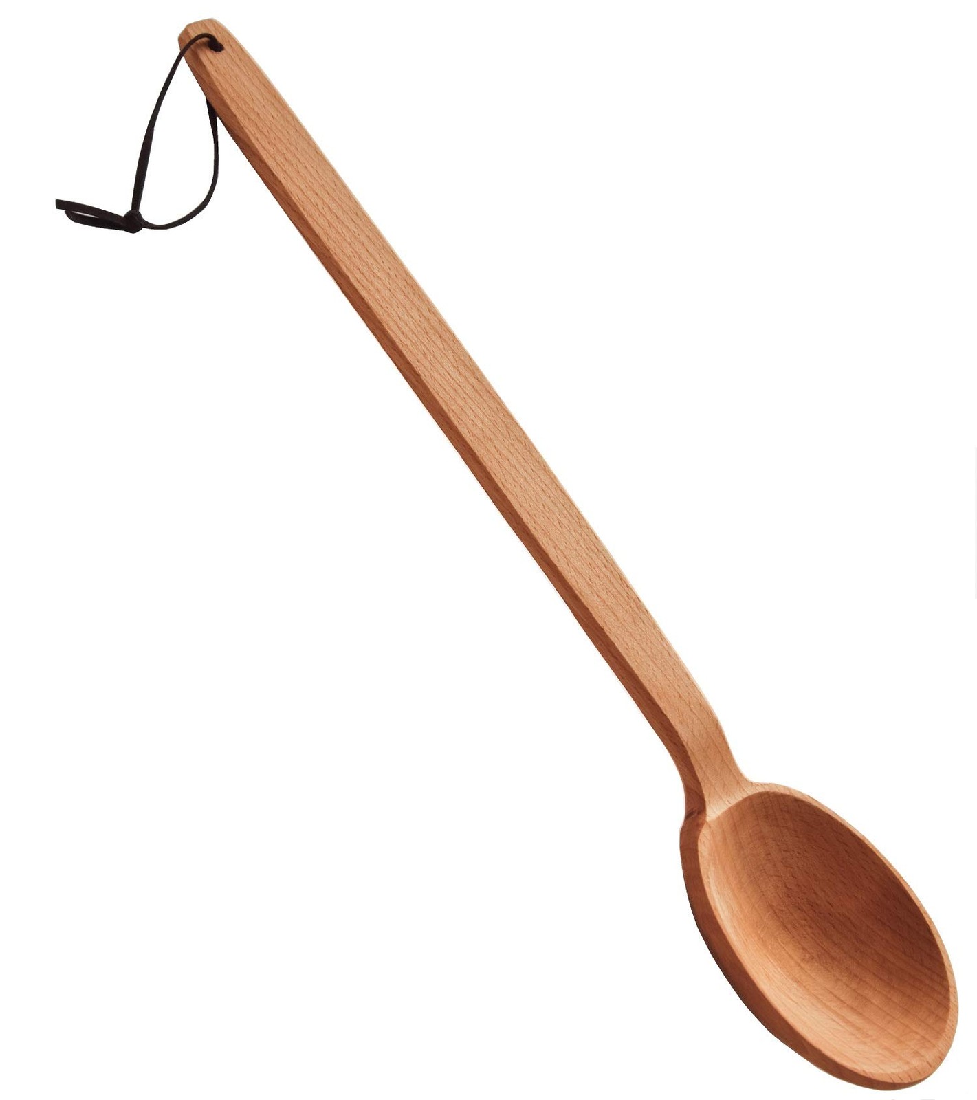 Heavy Duty Large Wooden Spoon 18inch Long Handle Cooking Spoon With A Scoop. Non
