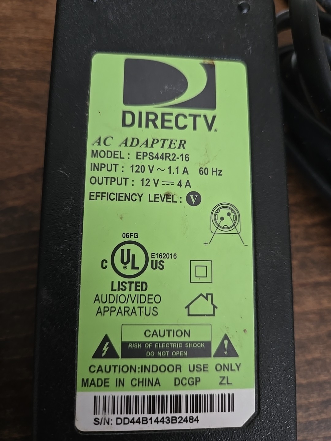 DIRECT TV AC ADAPTER/POWER SUPPLY EPS44R2-16