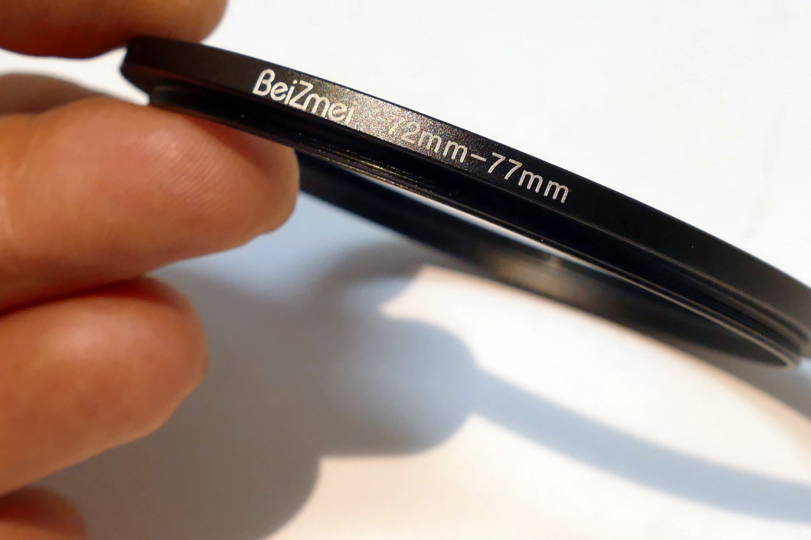 72mm to 77mm male to female threads step Up ring wide angle low profile