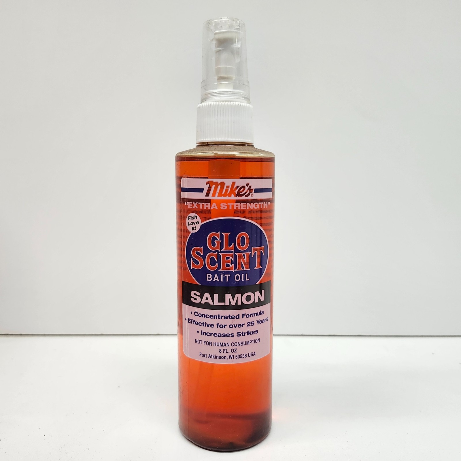 Atlas Mikes Glo Scent Bait Oil 8 oz Spray Bottle Salmon 7014-8