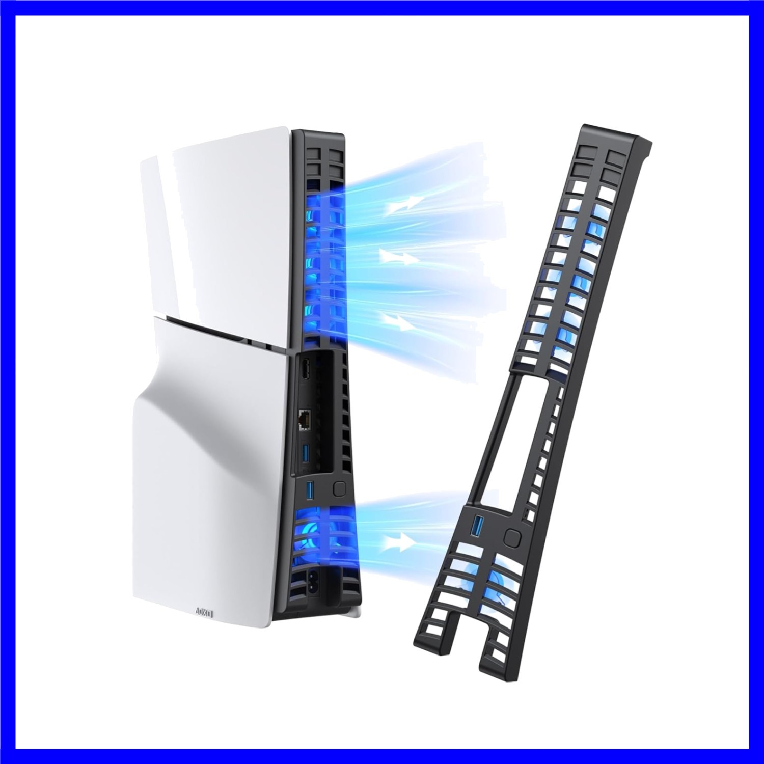 Cooling Fan for PS5 Slim, Efficient Cooling Accessories with 4 Fans, Quiet Co...