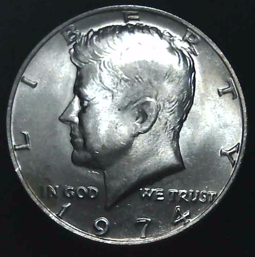 1974-P 50C Kennedy Half Dollar UNC CN Clad 25wt0525-1