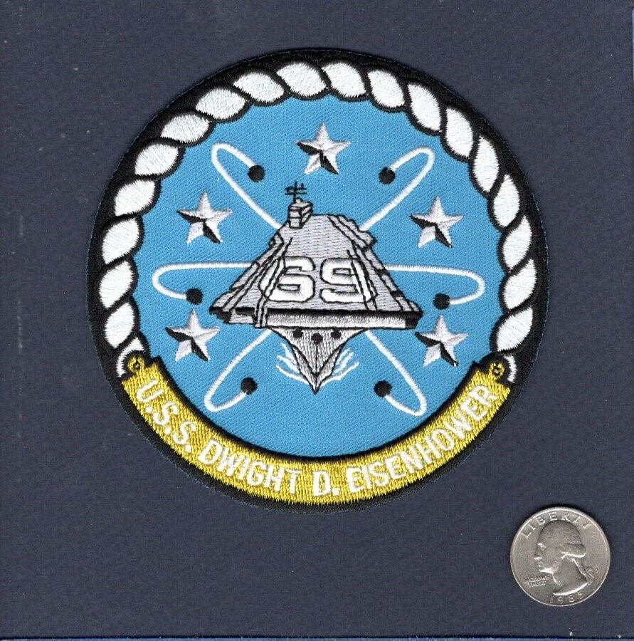 CVN-69 USS EISENHOWER US NAVY 4.5" Aircraft Carrier Ship Squadron Cruise Patch