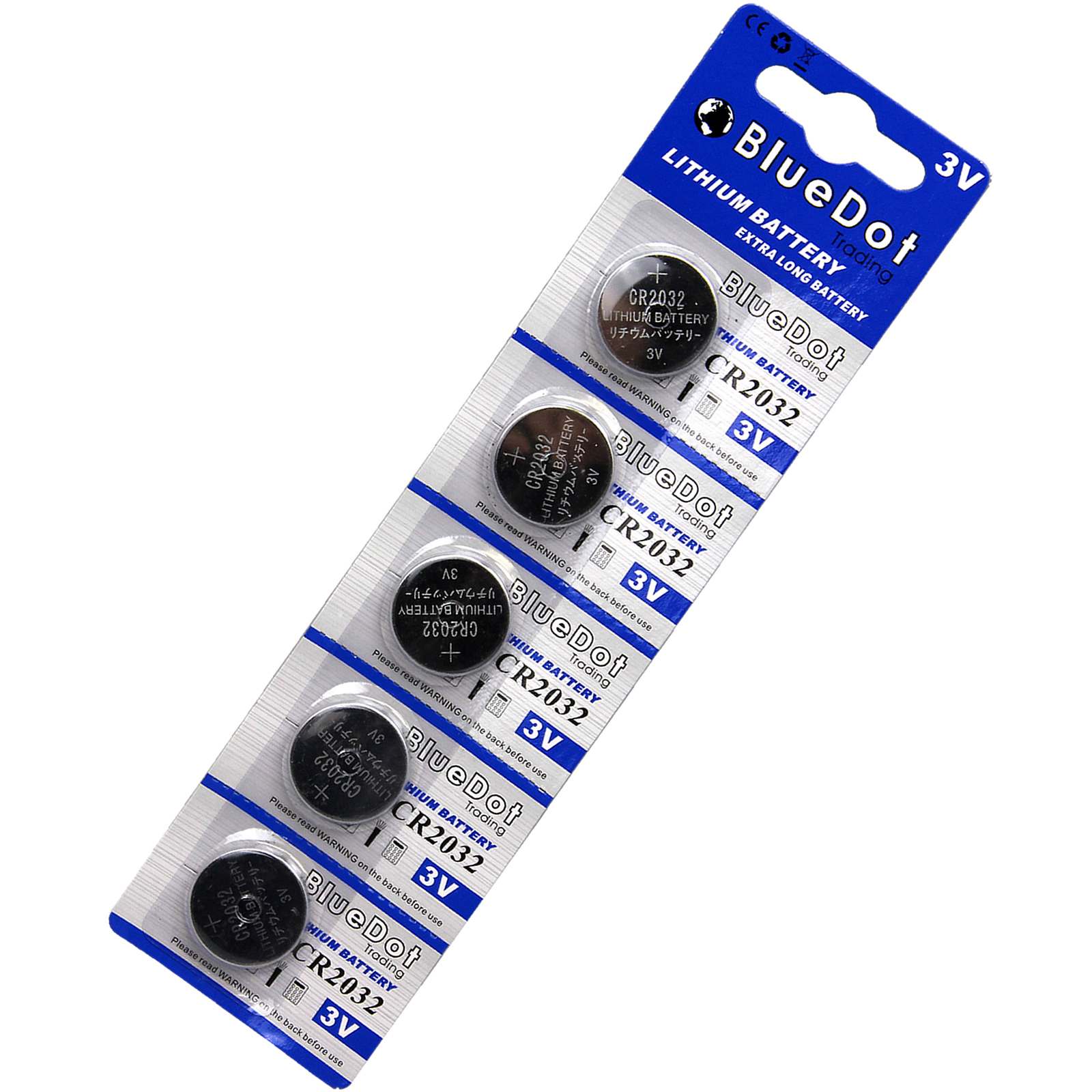 BRAND NEW 5 pcs BlueDot 5004LC CR2032 BR2032 L14 ECR2032 Lithium battery 3V USA