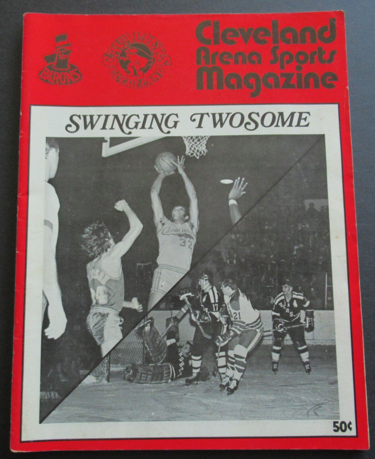 1971 Cleveland Cavaliers Basketball & Barons Hockey Program, Austin Carr, Wesley