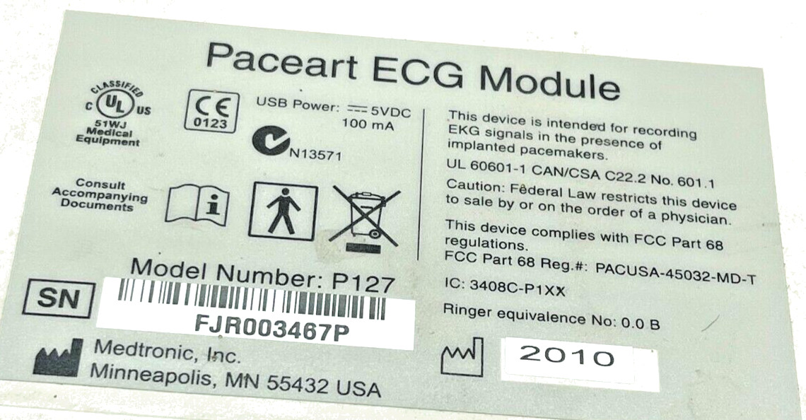 Medtronic Paceart System ECG Module P127