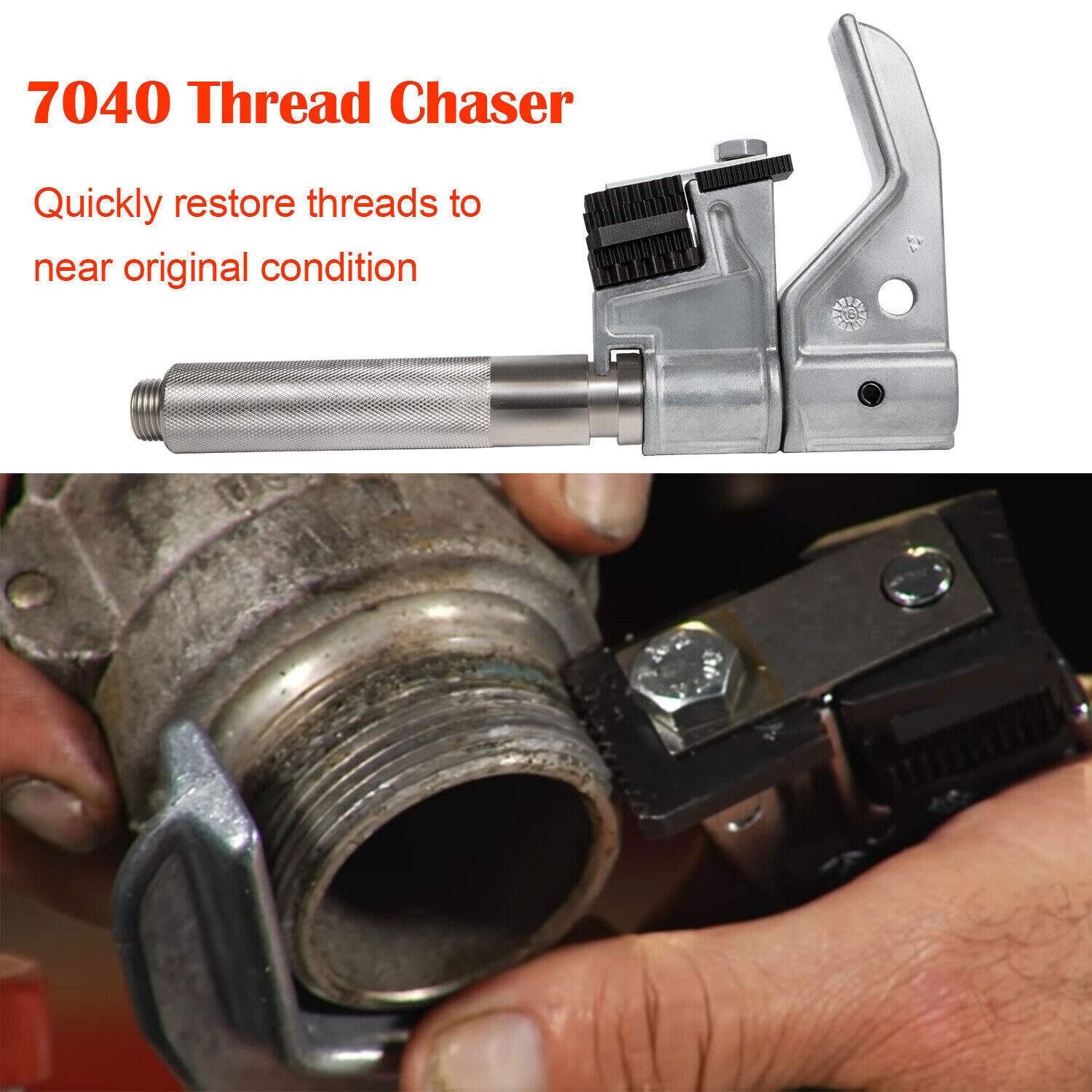 7402 Universal Outside Thread Chaser & 202817 Metric Die Set Thread Repair Tool