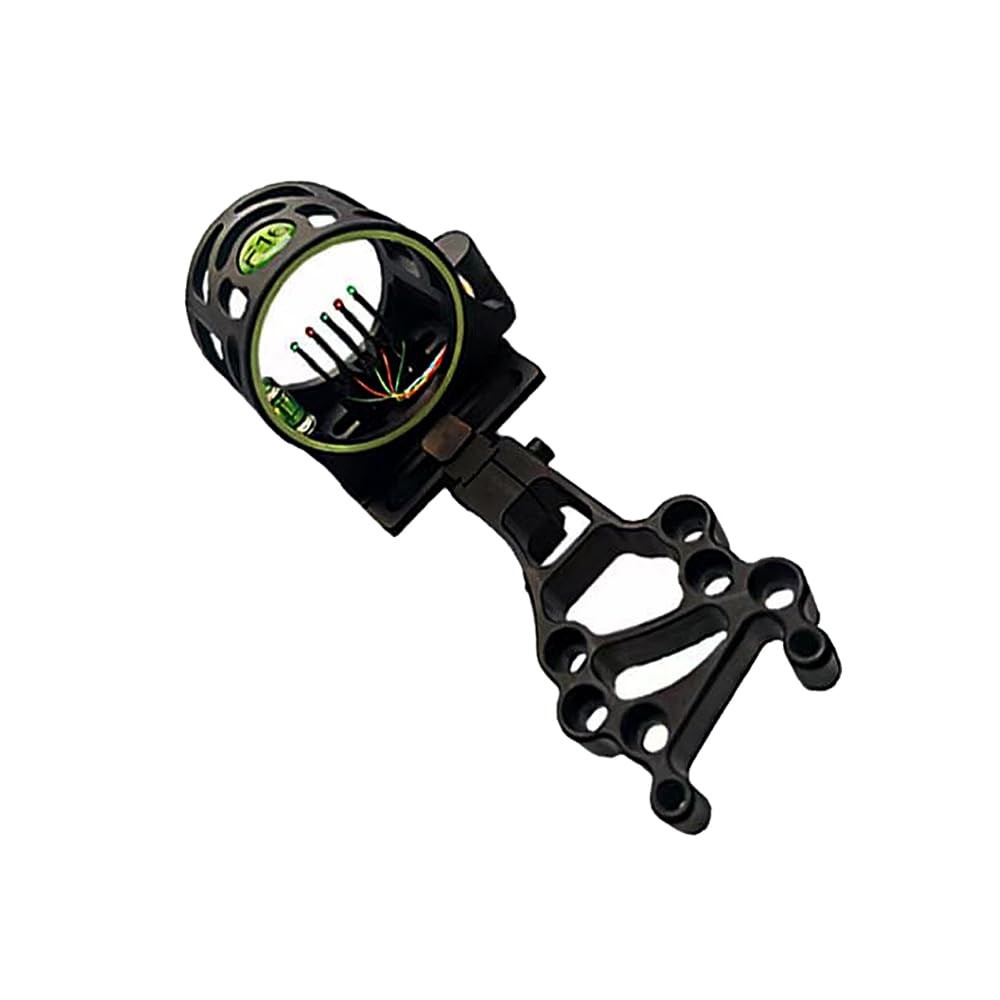 5 Pin Bow Sight for Compound Bows & Recurve - 5 Sights-Short Pole