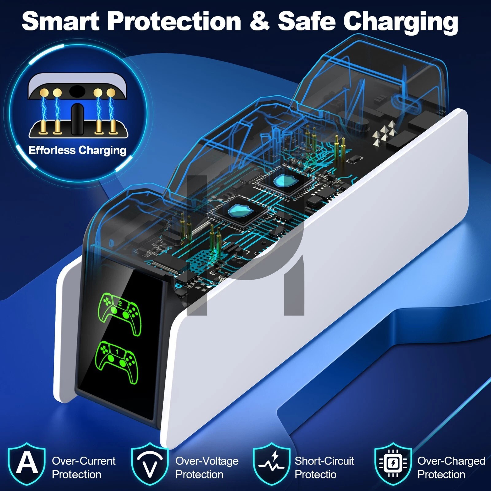 Dual Fast Charging Station For PS5 DualSense Controller Charger