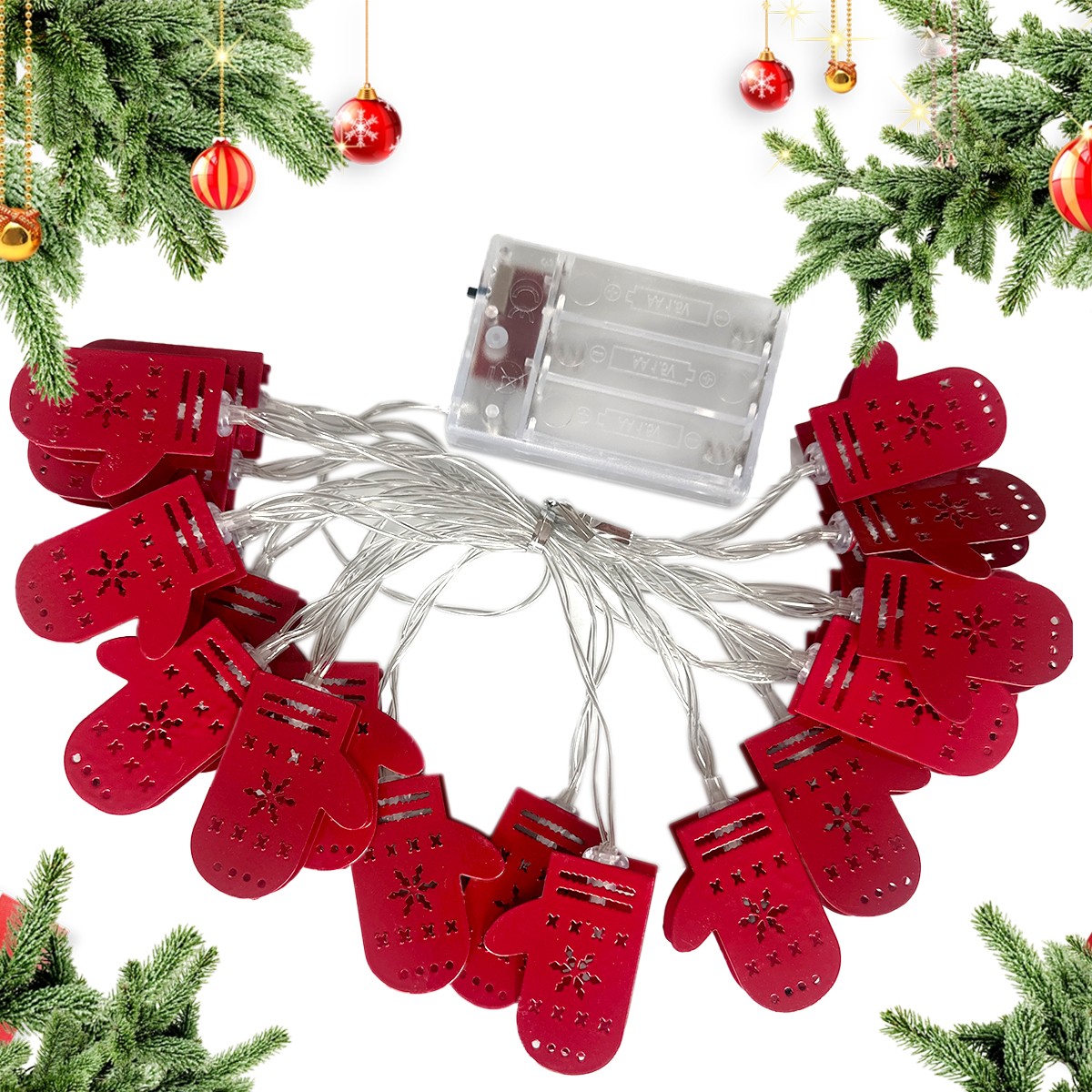 Christmas LED String Light Christmas Glove String Lights Holiday Decorations...