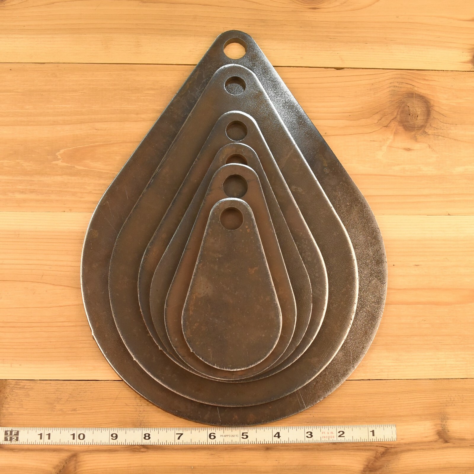 AR500 1/4" Steel Shooting Targets 3"-10" Teardrops - Set of SIX