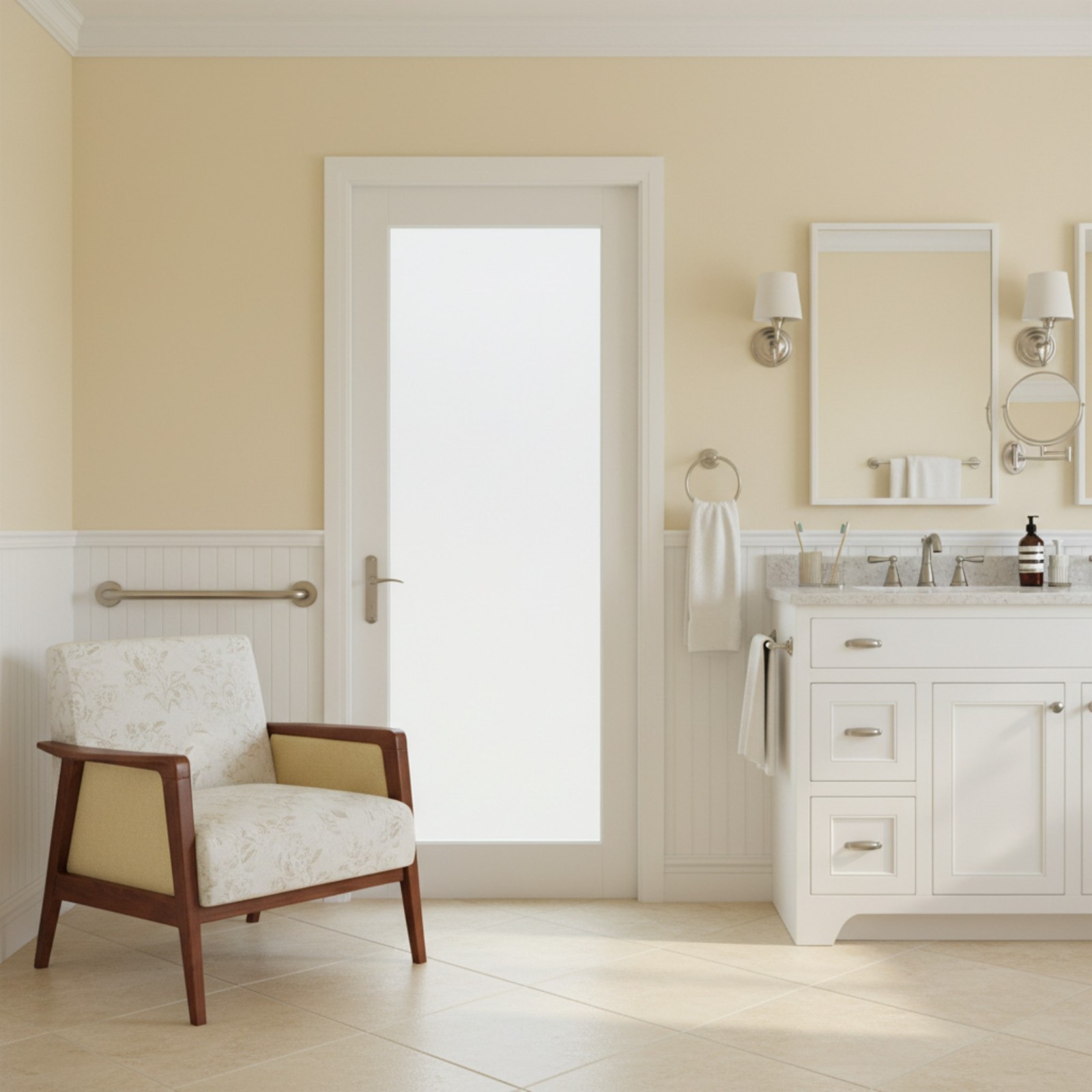 24" x 80" French Interior Door, Tempered Frosted Glass Slab Door Prehung from US